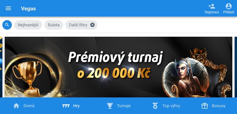 Tipsport mobilní verze